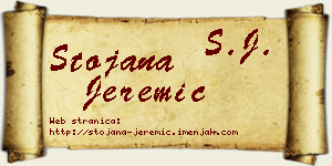 Stojana Jeremić vizit kartica